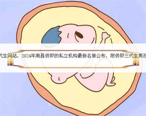 南昌首选代生网站，2024年南昌供卵的私立机构最新名单公布，附供卵三代生男